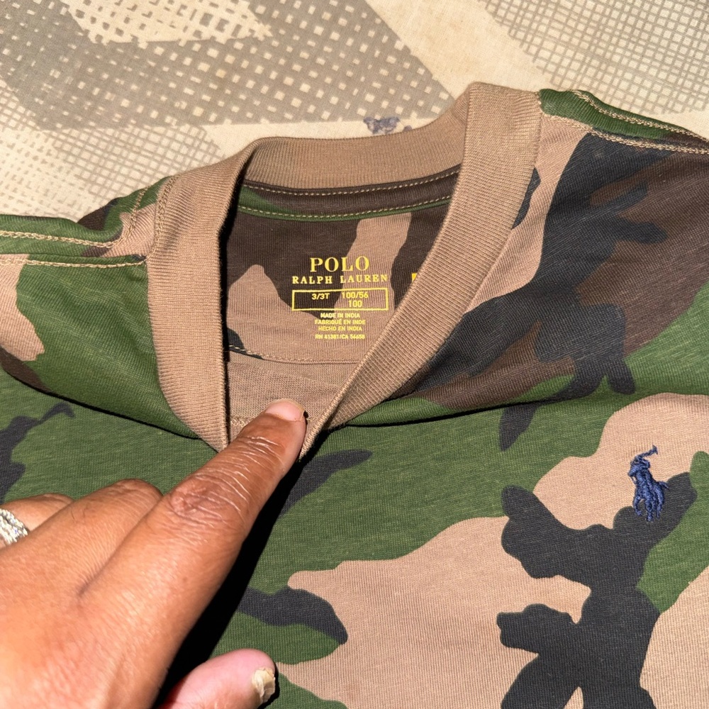 Polo by Ralph Lauren Boys Green Brown Camo Hoodie